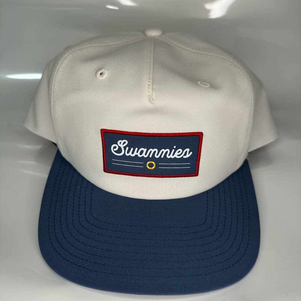 Swannies White and Navy Men's Cap